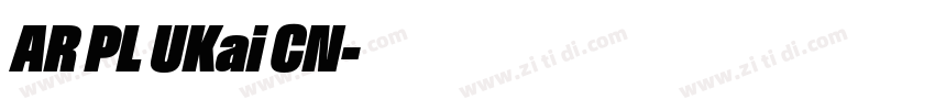 AR PL UKai CN字体转换